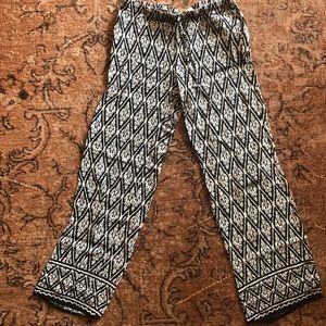 Bohemian Wide Leg Drawstring Pants